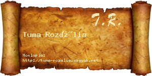 Tuma Rozália névjegykártya